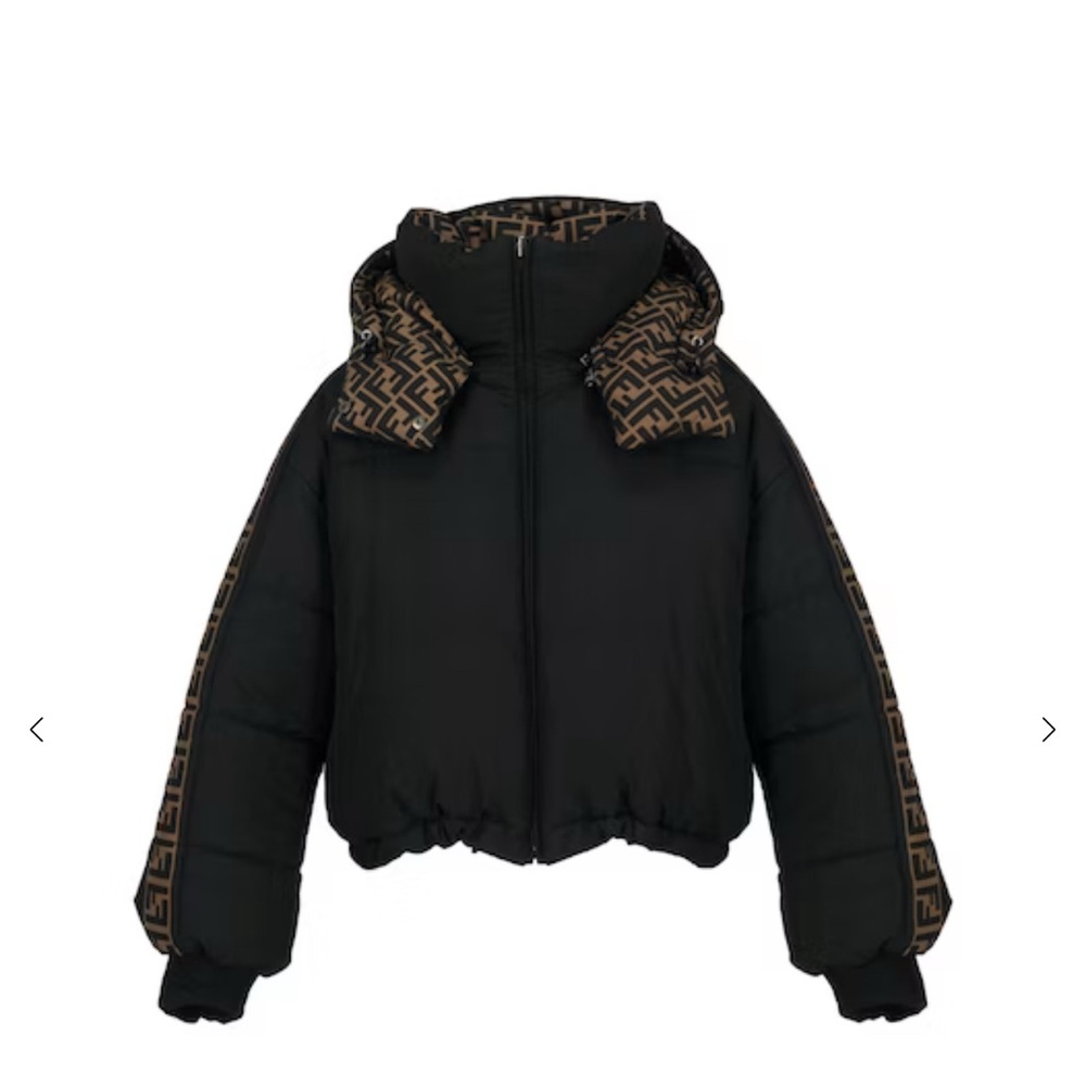 Fendi Reversible Black and Brown Puffer Jacket